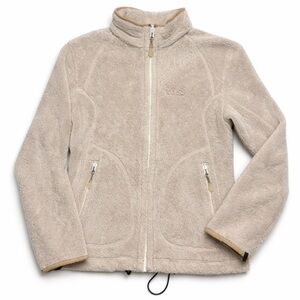 Jack Wolfskin Nanuk Outdoor Fleece Jacket Women’s Medium Beige Full Zip